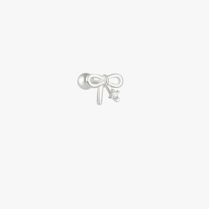 Gold Stud Earrings Aoife with Bow Motif