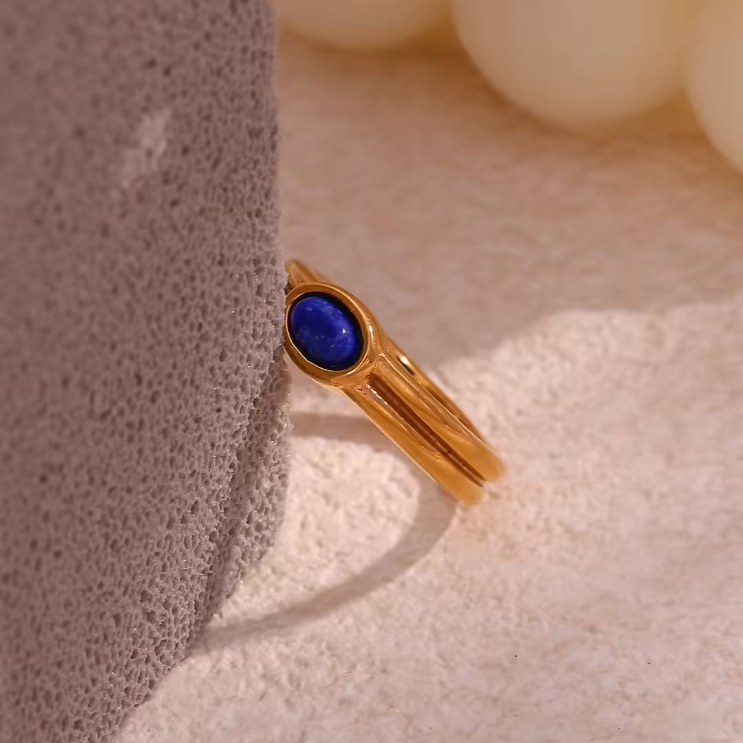 Gold Ring Eabha with Turquoise