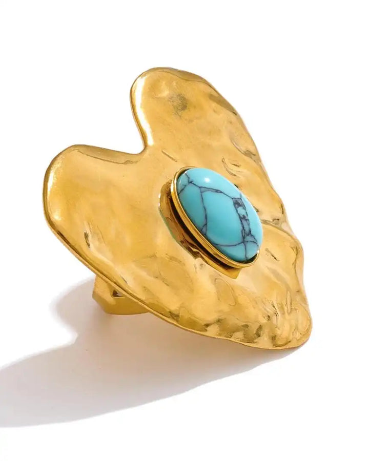 Gold Turquoise Heart Jewellery Set Nuala