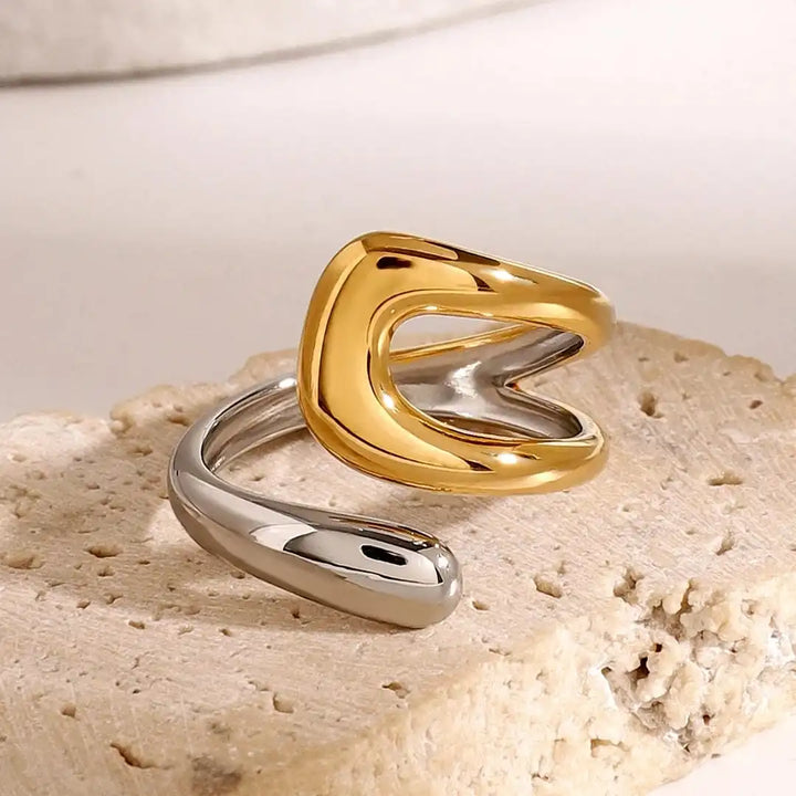 Gold &amp; Silver Open Ring Siobhán