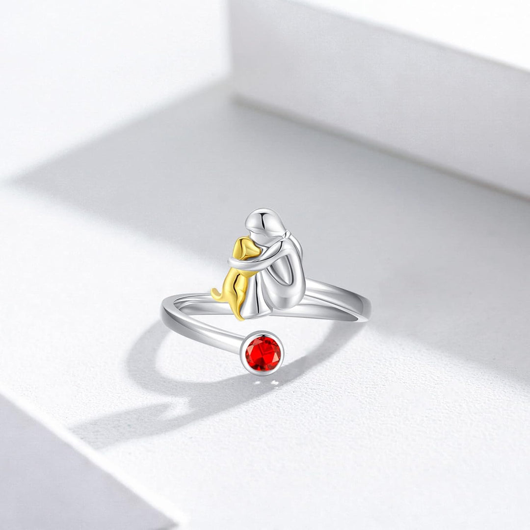 Sterling Silver Ring Laoise with Dog