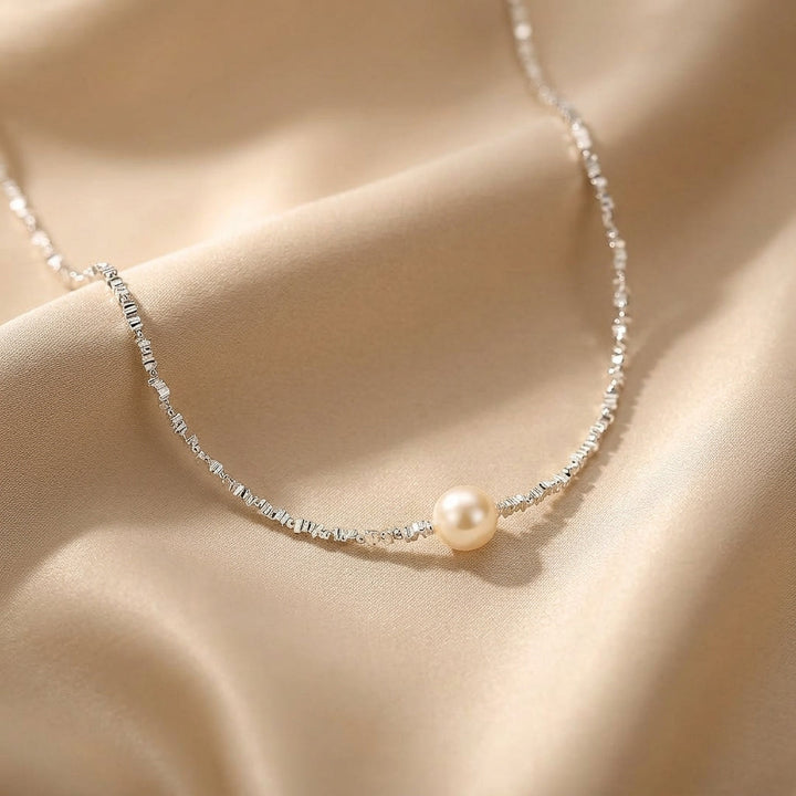 Silver Pearl Necklace Kenmare