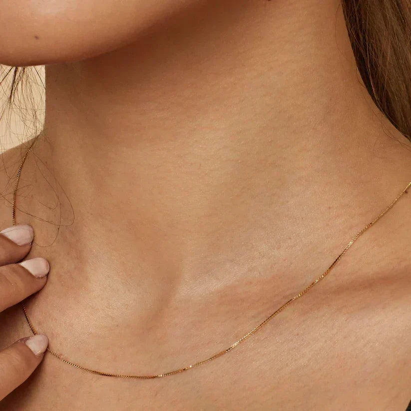 Silver Chain Necklace Gráinne with Box Chain