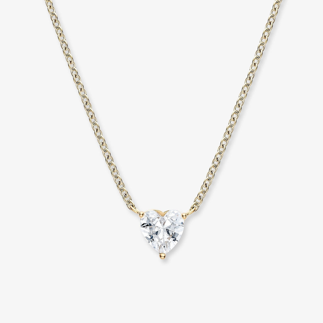 Silver Necklace Dáiríne with Zirconia Heart