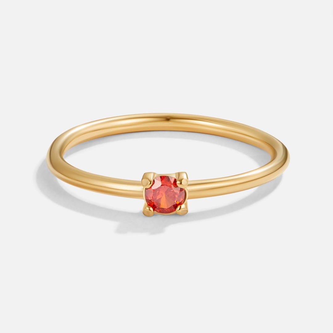 Gold Ring Emer with Birthstone