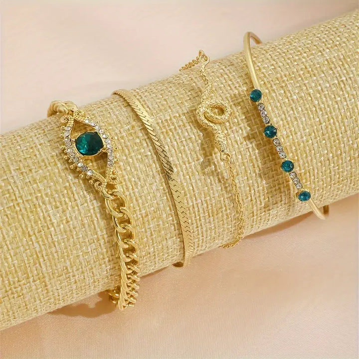 Gold Chain Bracelet Sinéad with Evil Eye