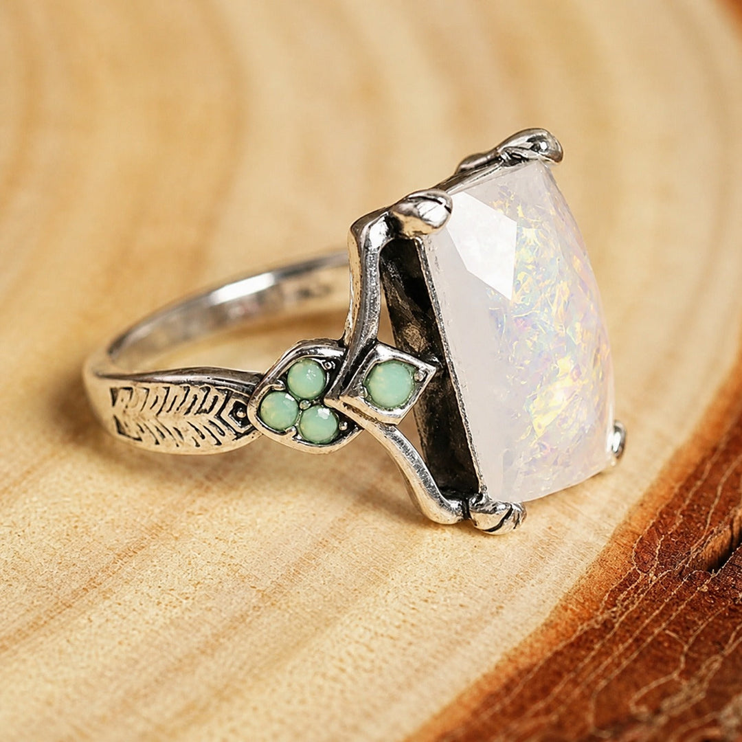 Silver Ring Caoimhe with Opal &amp; Turquoise