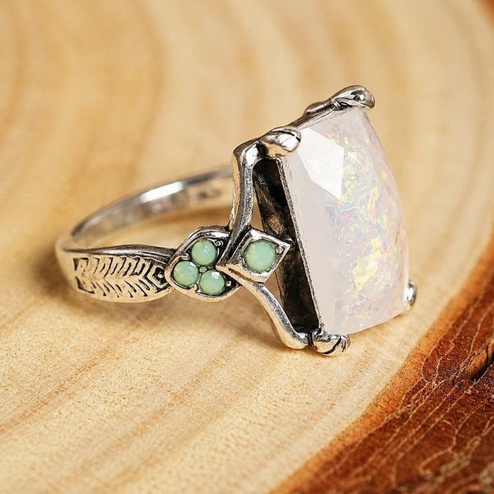 Silver Ring Caoimhe with Opal &amp; Turquoise