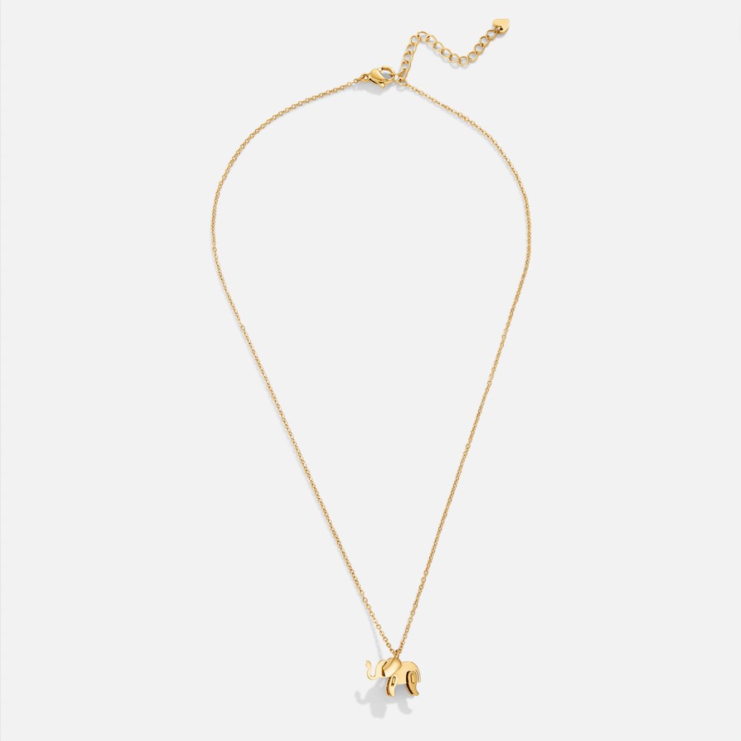 Gold Necklace Ciara with Elephant Motif
