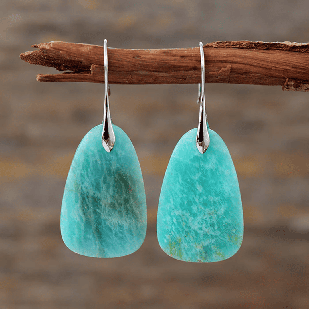 Silver Drop Earrings Aoibhinn with Turquoise