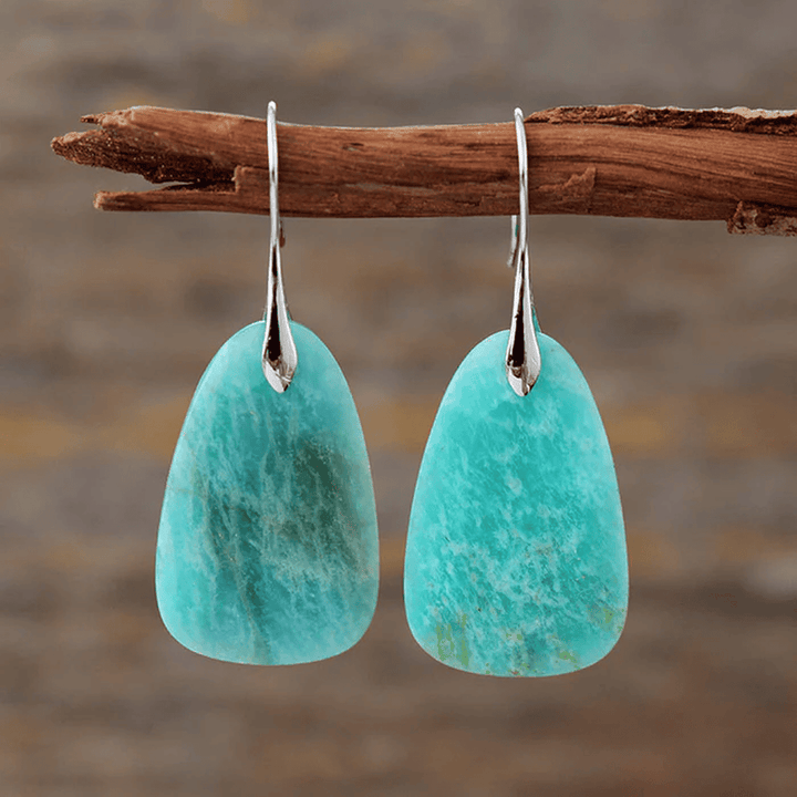 Silver Drop Earrings Aoibhinn with Turquoise