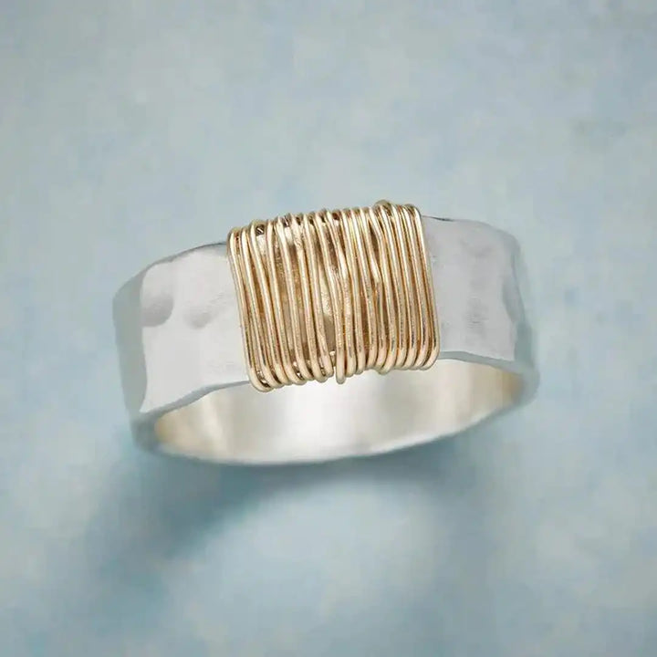 Silver &amp; Gold Wrap Ring Clíona