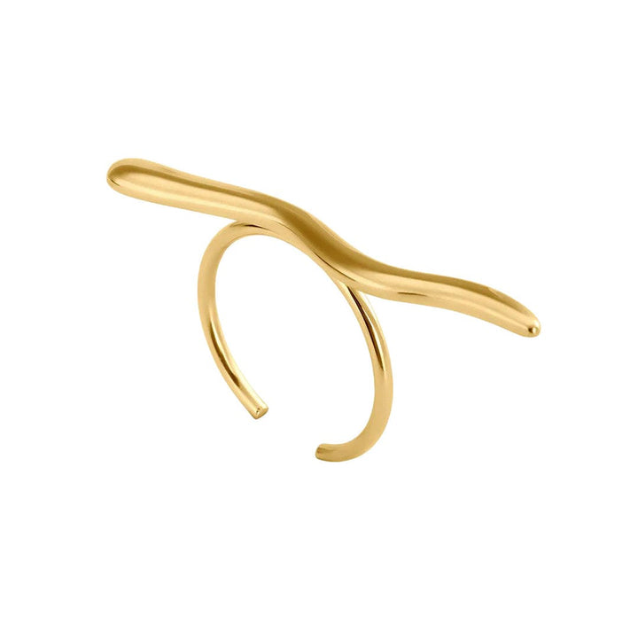 Gold &amp; Silver Ring Cara with Branch Motif