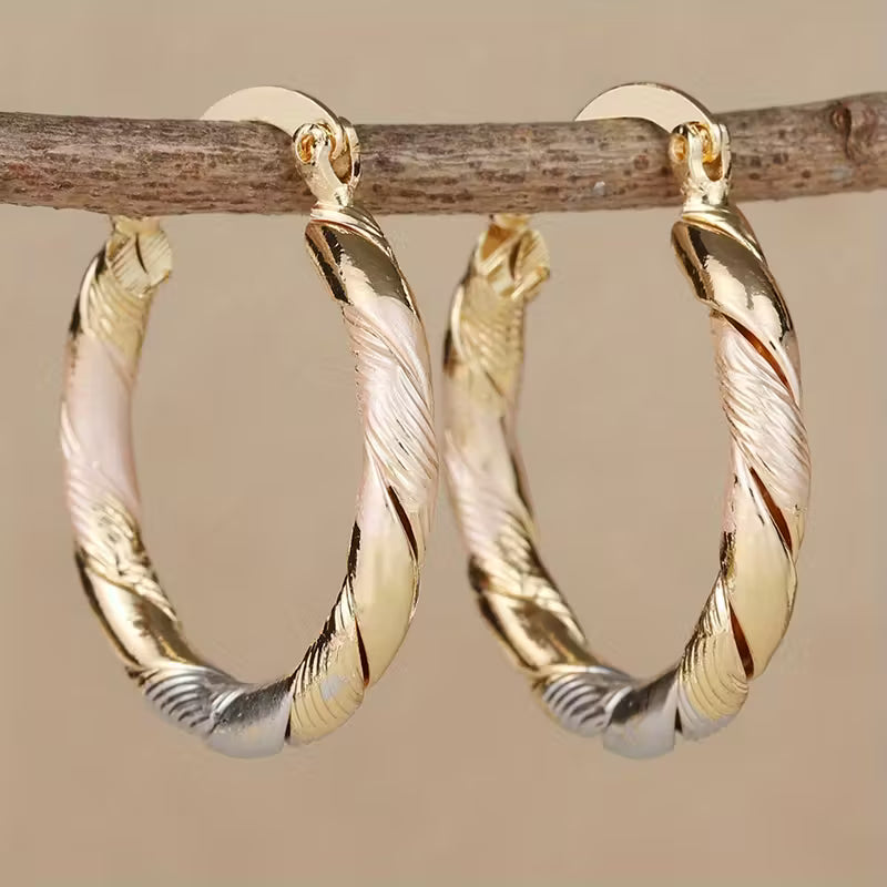 Gold, Silver &amp; Rose Gold Hoop Earrings Saoirse