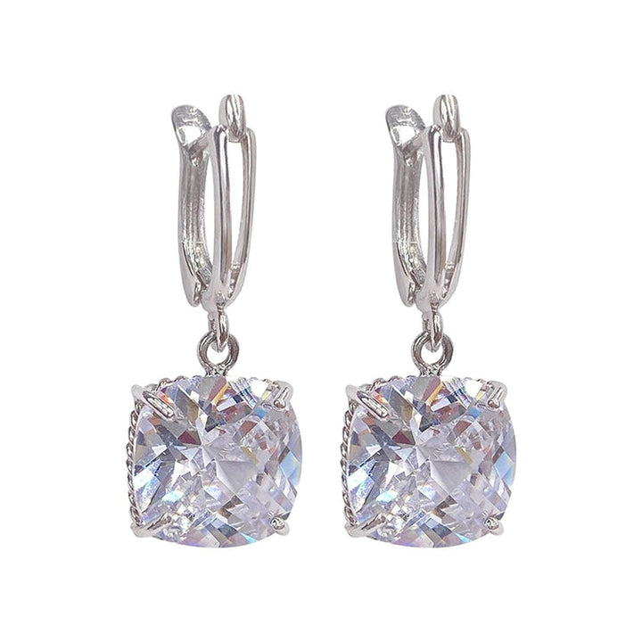 White Gold Drop Earrings Fionnuala with Zirconia