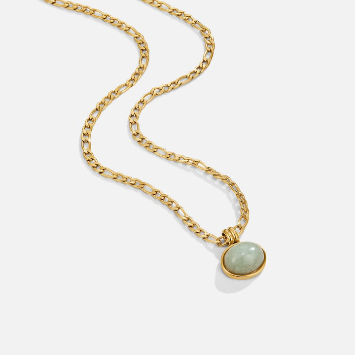 Gold Necklace Méadhbh with Turquoise Cabochon
