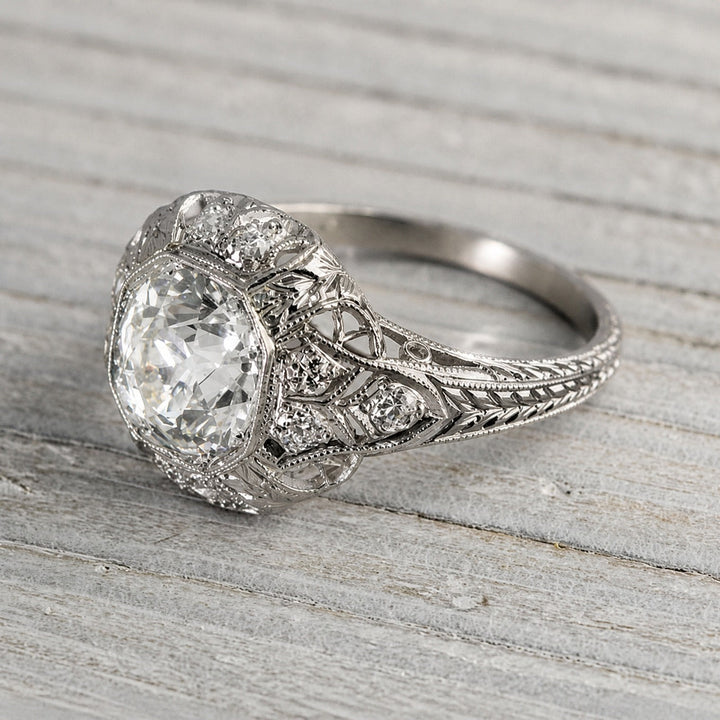 White Gold Ring Sorcha with Crystal
