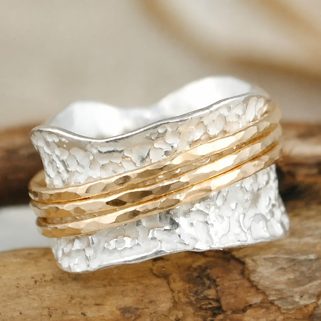 Gold &amp; Silver Spinner Ring Saoirse