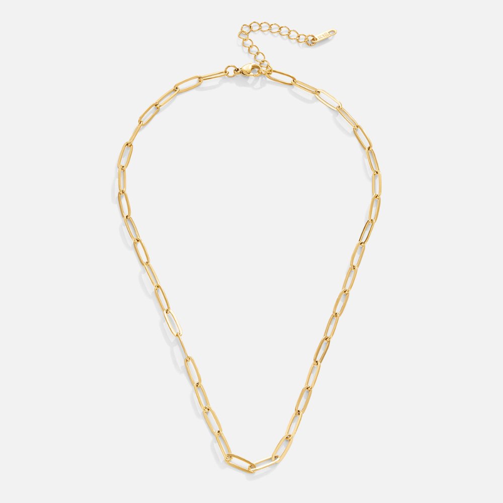 Gold Chain Necklace Muirne with Paperclip Links