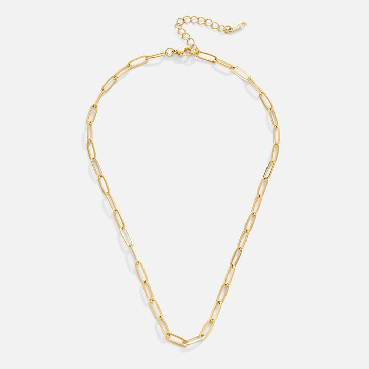 Gold Chain Necklace Muirne with Paperclip Links