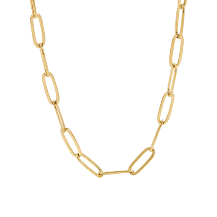 Gold Chain Necklace Muirne with Paperclip Links