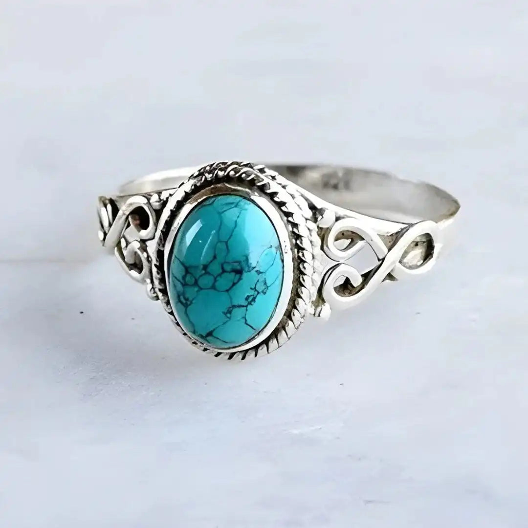 Silver Ring Laoise with Turquoise