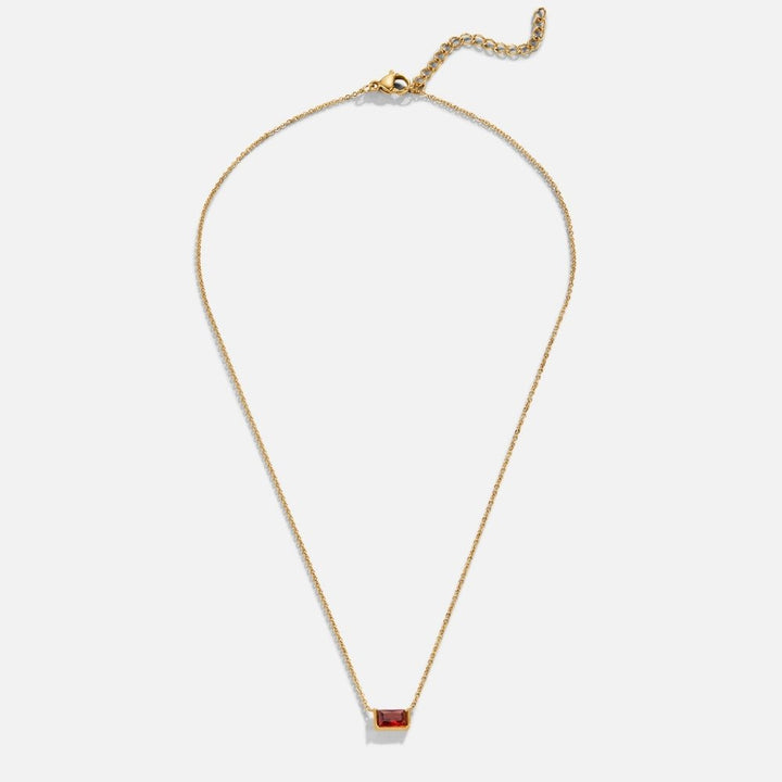 Gold Necklace Niamh with Baguette Ruby